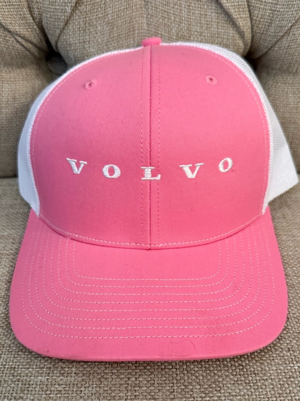 Volvo Pink and White Trucker Hat
